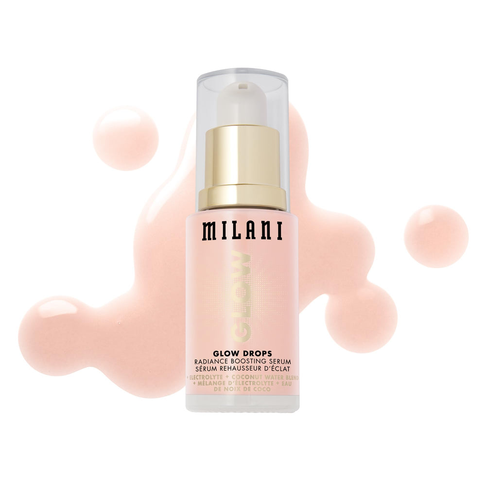 Milani Glow Drops – bouteille prête pour une hydratation lumineuse et fraîche.