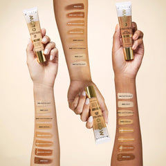 Fini éclatant du Milani Glow Hydrating Skin Tint qui floute les imperfections.