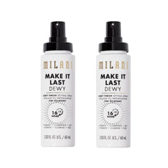 Milani Make It Dewy, flacon-pompe montrant l'hydratation lumineuse prête à l'emploi.