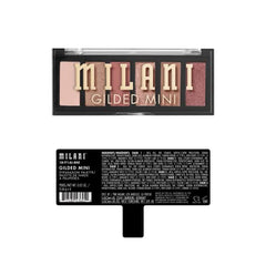 Ombres mat et irisées Milani Mini, texture lisse et pigmentation nette en rose.