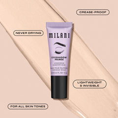 Milani primer ombre nude, texture légère prête à préparer votre paupière.