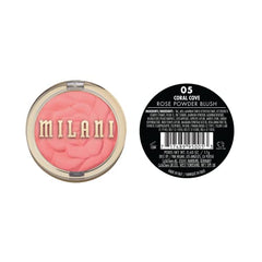 Texture poudre Milani Rose Blush pour un fini velouté.