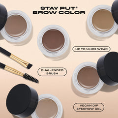 Dessin précis des sourcils avec Milani Stay Put, fini naturel taupe.