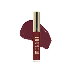 Milani Stay Put rouge liquide avec applicateur précision pour une application maîtrisée et tenue longue durée.