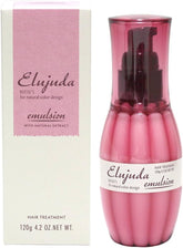 Émulsion Elujuda Deesse de Milbon, bouteille 120 ml, démêlage rapide et douceur.