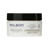 Milbon Pâte texturisante en action, application facile et fini mat naturel.