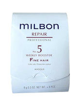 Milbon Repair No.5, bouteille du booster hebdomadaire renforçant et scellant la cuticule.