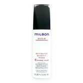 Milbon Repair Restorative Blowout Primer en bouteille protège la chaleur et facilite le brushing.