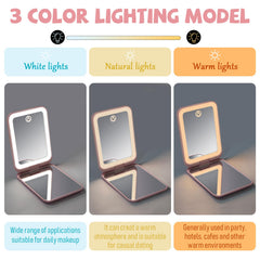 Milishow miroir recharge USB pratique en déplacement.