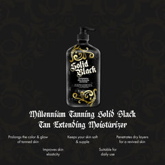 Millennium Tanning Solid Black: crème nourrissante enrichie en huile d’argan.