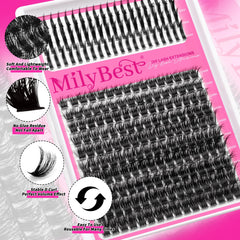 MilyBest Lash Clusters application rapide et facile, idéal pour les routines beauté pressées.