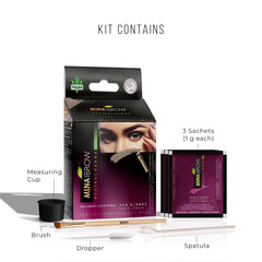 MinaiBrow iBrow Henna paste prepared for application on hair