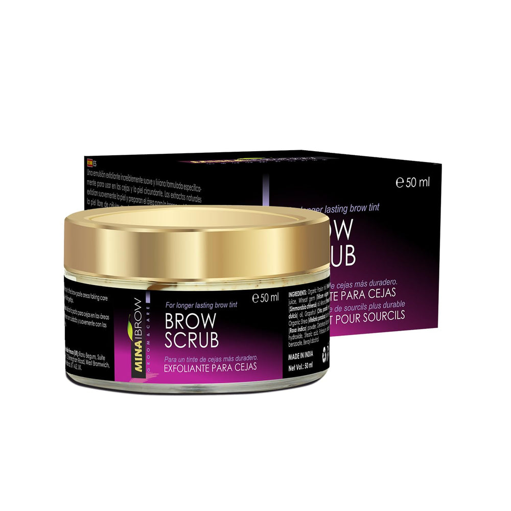 MinaiBrow gommage-sourcils: bouteille 50 ml prête à préparer la teinture.