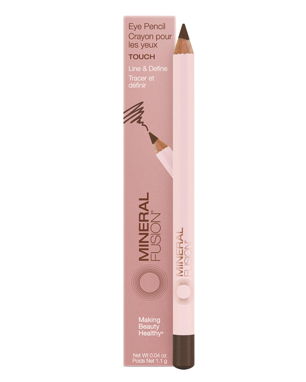 Crayon yeux Mineral Fusion brun foncé Touch pour tracé précis et longue tenue