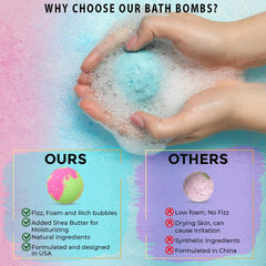 Bombe de bain Mineral Me California avec texte inspiration, énergie positive.