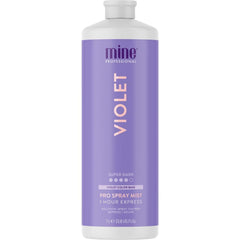 MineTan Violet – bouteille-spray pour un bronzage uniforme et rapide.