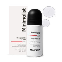 Minimalist roll-on aisselles bouteille: application douce et quotidienne.
