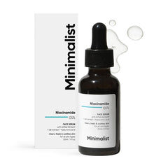 Sérum Minimalist : flacon 5% Niacinamide pour éclairer le teint
