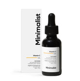 Sérum Minimalist vitamine C 10% en bouteille 30 ml prêt à l’emploi, éclaircissant potentiel.
