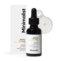 Sérum Minimalist vitamine C-E-ferulique, bouteille élégante pour votre routine beauté.