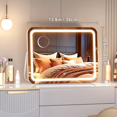 Miroir MINISO au cadre aluminium blanc, design durable et élégant