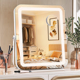 Miroir vanité MINISO avec éclairage LED pour un maquillage précis.