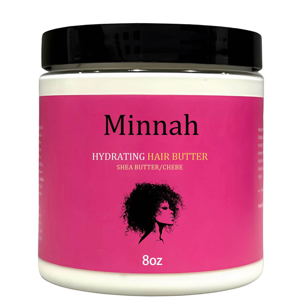 Minnah Beurre capillaire hydratant dans un pot pour une hydratation durable.