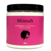 Minnah Beurre capillaire hydratant dans un pot pour une hydratation durable.