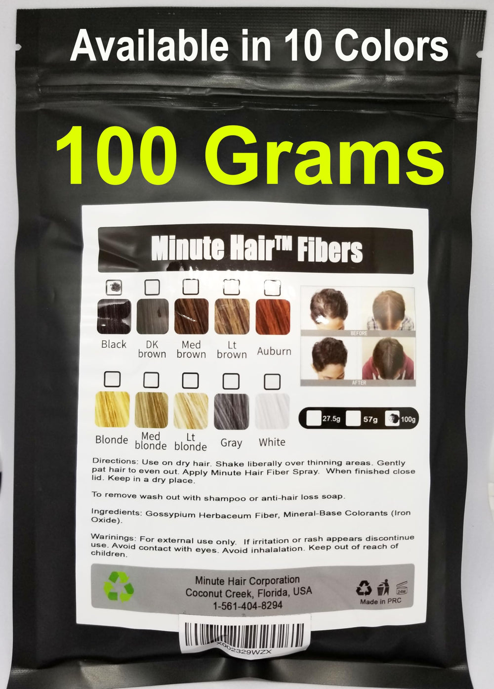 Minute Hair fibres: application discrète pour couvrir les zones clairsemées.