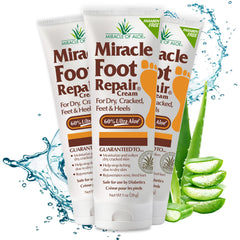 Miracle of Aloe – bouteille crème pieds, hydratation durable.
