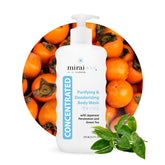 Mirai Gel Douche Purifiant, bouteille prête pour une sensation de fraîcheur durable.