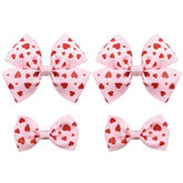 Barrettes Miroksh cœur rouge Saint-Valentin, ensemble 4 pièces, parfaites pour habiller une coiffure festive.
