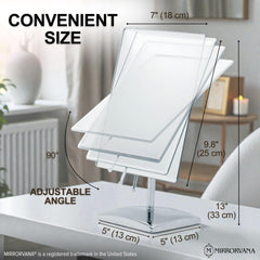 MIRRORVANA miroir-vanite-rectangulaire au design élégant pour vanity.