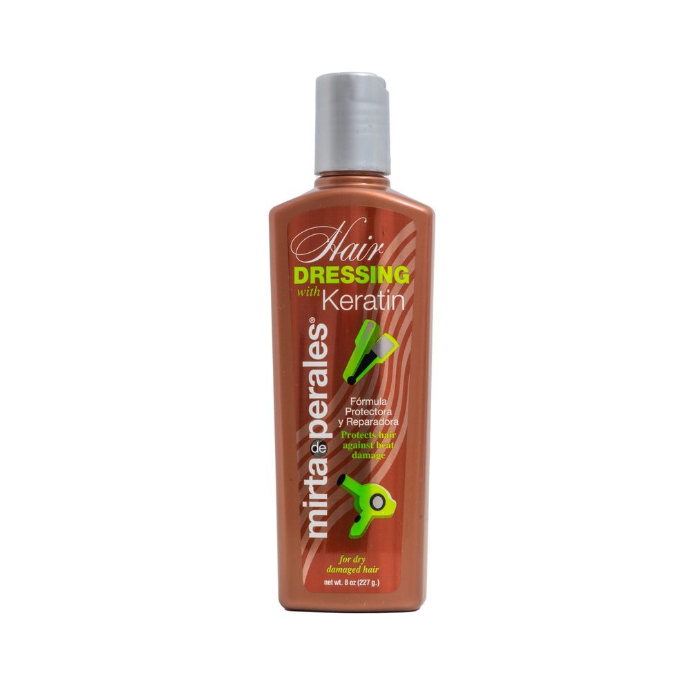 Mirta De Perales crème sans rinage à la kératine: protection thermique et brillance durable.