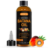 MISICH huile batana pure, bouteille claire, pour cheveux plus forts et sains.