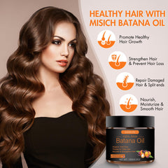 Texture pâte naturelle MISICH Batana pour cheveux doux et brillants.