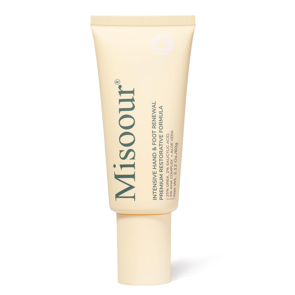 Crème Misoour à l’uréa 25% en tube, hydratation profonde pour peau sèche.