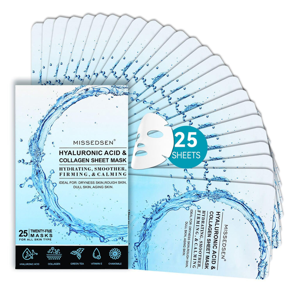 MISSEDSEN masque-visage collagène et acide hyaluronique pour hydratation en profondeur.