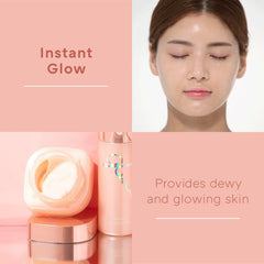 Application simple qui sert de base lumineuse avant le maquillage.