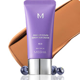 Missha M Perfect Cover Serum BB Crème No.33 Tan — flacon élégant pour teint lumineux.