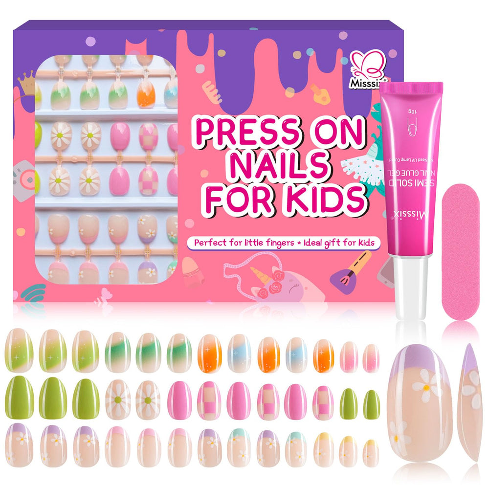 Ensemble Misssix d’ongles pour enfants, 78 pièces pour sessions de manucure amusantes.
