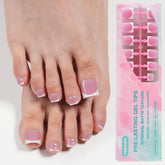 Misssix ongles orteils bord blanc posé facilement.