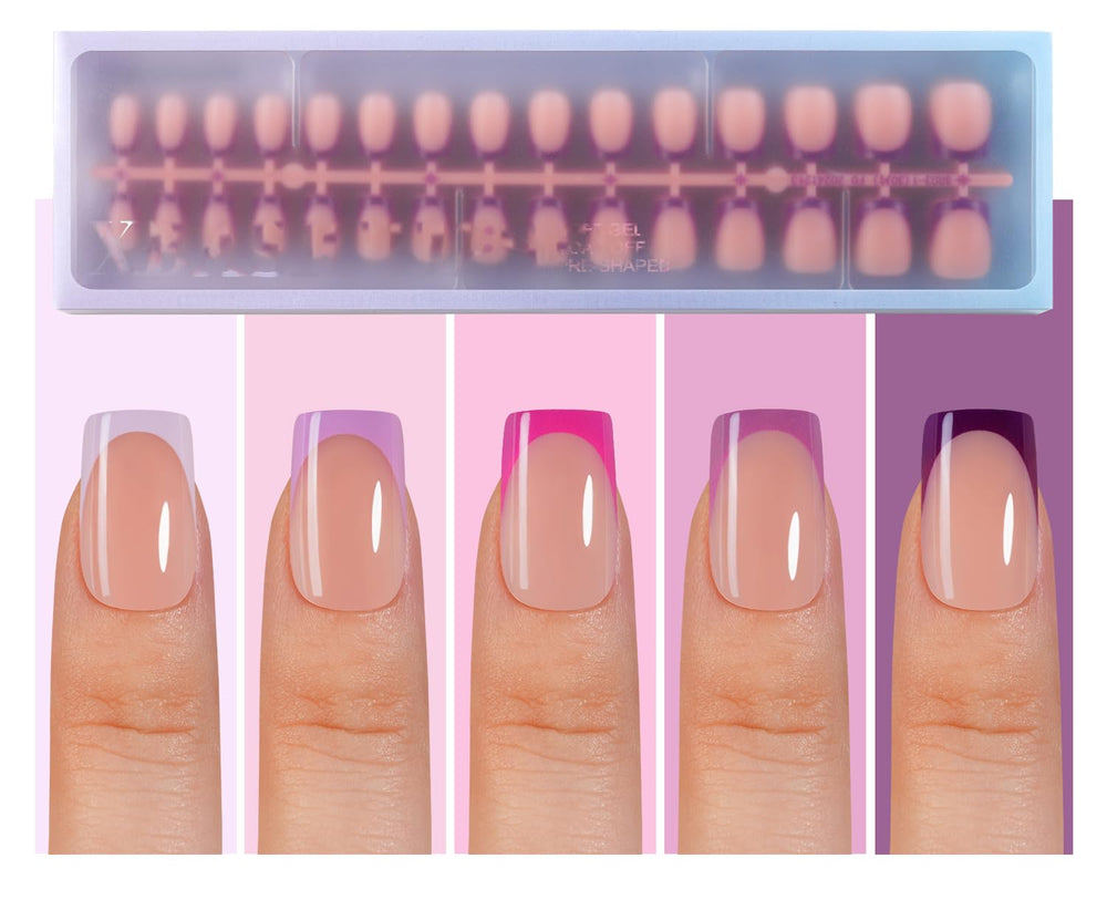 Misssix XBASICTIPS: onglets gel français avec finition mate pour une adhérence renforcée.