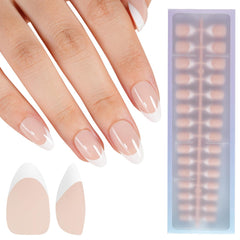 Misssix XBASICTIPS – ongles français amande court, allure élégante et naturelle
