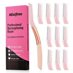 Mistfree rasoir dermaplanage visage, poignée métallique pour une stabilité accrue.