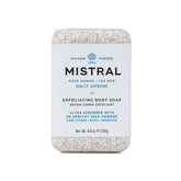 Mistral savon-barre exfoliant avec poudre d'abricot pour peau lisse et en relief