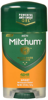 Mitchum bâton antitranspirant sport vert offrant fraîcheur longue durée.