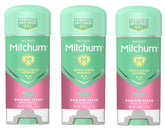 Mitchum for Women clear gel deodorant packaging showing long-lasting protection.