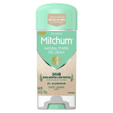 Mitchum Gel-Crème Puissance Naturelle pour femmes, bouteille élégante et protection durable.