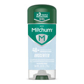 Mitchum Gel antitranspirant sans parfum, protection 48h dès l’application, sans traces visibles.